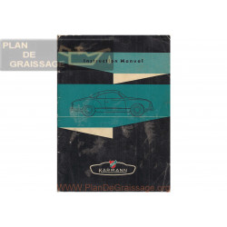 Volkswagen Karmann Ghia Janvier 1957 Owners Manual