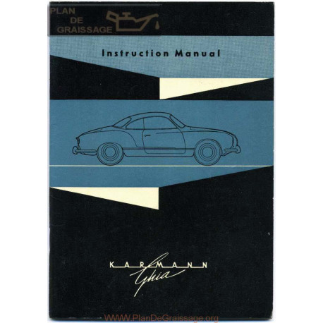 Volkswagen Karmann Ghia Janvier 1958 User Manual