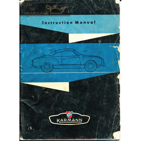 Volkswagen Karmann Ghia Juillet 1956 Owners Manual