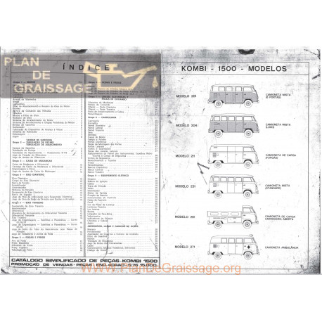 Volkswagen Kombi 1500 Catalog Brazil