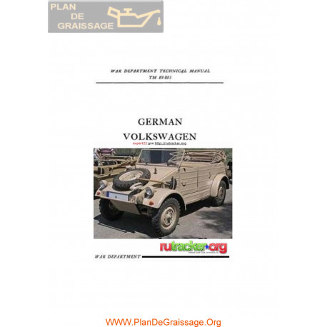 Volkswagen Tm E9 803 1944 Manuel Technique