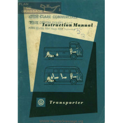 Volkswagen Transporter Bus Decembre 1957 Manual