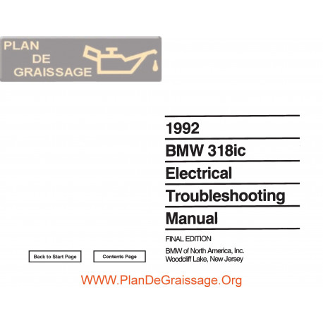 Bmw 318ic 1992 Electrical Troubleshooting Manual