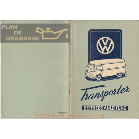 Volkswagen Transporter Bus Mars 1952 Manual German