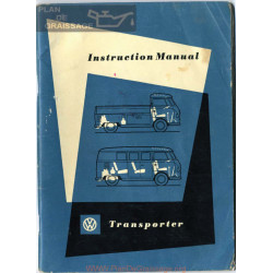 Volkswagen Transporter Bus Novembre 1956 Manual Instruction