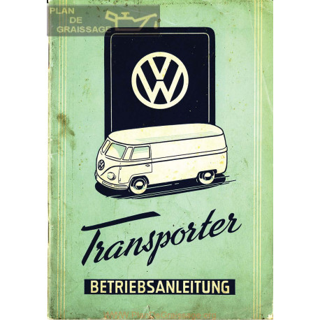 Volkswagen Transporter Bus Septembre 1952 Manual German
