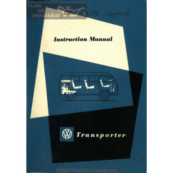 Volkswagen Transporter Bus Septembre 1954 Manual