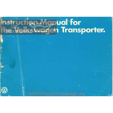 Volkswagen Transporteur Janvier 1979 Manual Uk