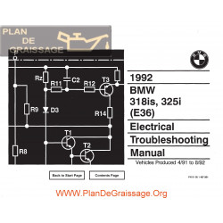 Bmw 318is 325i 1992 Electrical Troubleshooting Manual