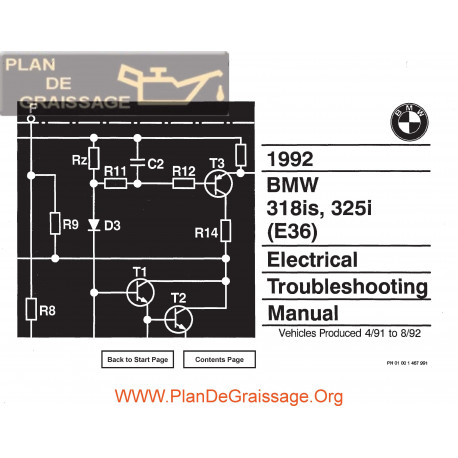 Bmw 318is 325i 1992 Electrical Troubleshooting Manual