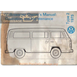 Volkswagen Type 2 Bus 1975 Manual Utilisateur