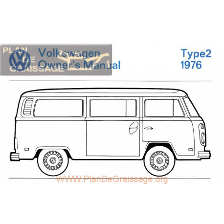 Volkswagen Type 2 Bus 1976 Manual Utilisateur