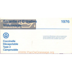 Volkswagen Type 2 Bus 1976 Warranty Maintenance French