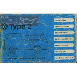 Volkswagen Type 2 Bus 1978 Manuel Utilisateur