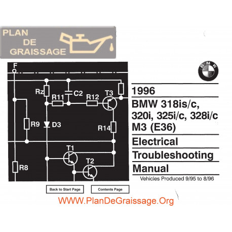 Bmw 318is C 320i 325i C 328i C M3 E36 1996 Electrical Troubleshooting Manual