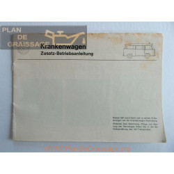 Volkswagen Type 2 Bus Aout 1973 Ambulance Manual