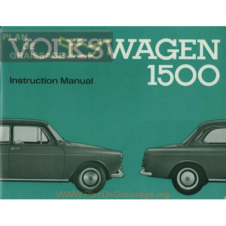 Volkswagen Type 3 1500 Aout 1963 Model Manuel Utilisateur