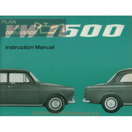 Volkswagen Type 3 1500 Aout 1965 Manuel Utilisateur