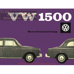 Volkswagen Type 3 1500 Octobre 1961 Manuel Utilisateur German