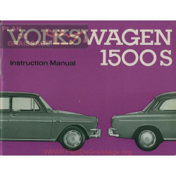 Volkswagen Type 3 1500 S Aout 1964 Manuel Utilisateur