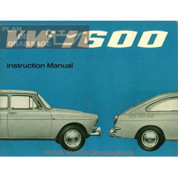 Volkswagen Type 3 1600 Aout 1965 Manuel Utilisateur