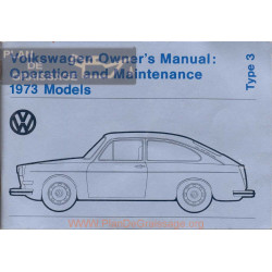 Volkswagen Type 3 1973 Manuel Utilisateur