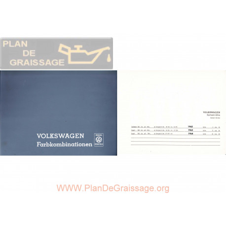Volkswagen Type 34 1963 Color Combinations German
