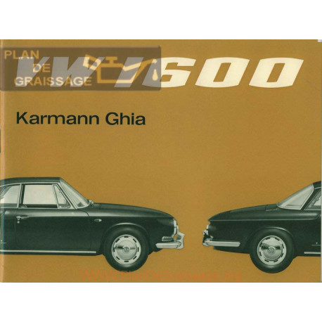 Volkswagen Type 34 Karmann Ghia Aout 1965 Owners Manual
