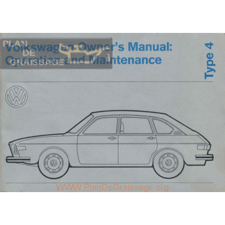 Volkswagen Type 4 1971 411 Owners Manual