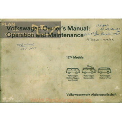 Volkswagen Type All Bus Octobre 1973 Manual