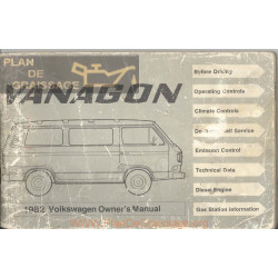 Volkswagen Vanagon 1982 Manuel Utilisateur