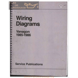 Volkswagen Vanagon 1985 1986 Wiring Diagrams