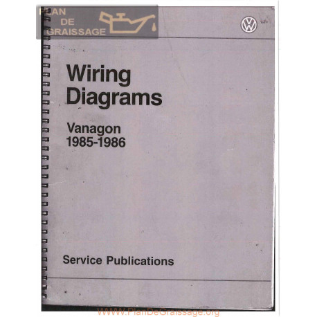 Volkswagen Vanagon 1985 1986 Wiring Diagrams