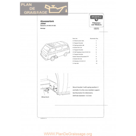 Volkswagen Westfalia Grey Water Tank Installation English