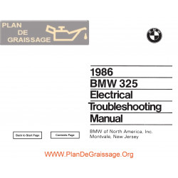 Bmw 325 1986 Electrical Troubleshooting Manual