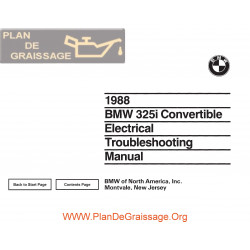 Bmw 325i Convertible 1988 Electrical Troubleshooting Manual