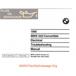 Bmw 325i Convertible 1990 Electrical Troubleshooting Manual