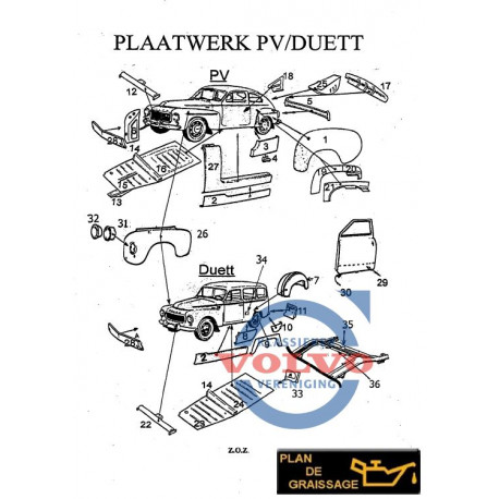 Volvo Pv Plaatwerk Duett