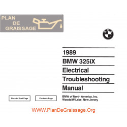 Bmw 325ix 1989 Electrical Troubleshooting Manual