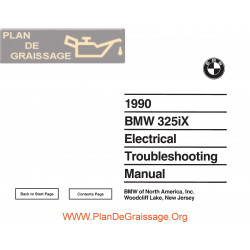 Bmw 325ix 1990 Electrical Troubleshooting Manual