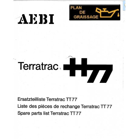 Aebi Terratrac Tt77 Liste Pieces Rechanges
