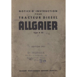 Allgaier A 22 Tracteur Diesel 1951