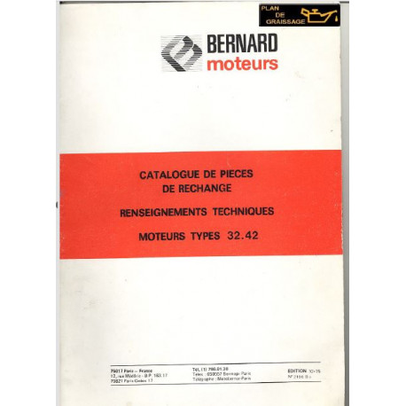 Bernard 32 42 Pieces Rechange Moteur