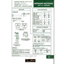 Bernard W32 W62 Moteur