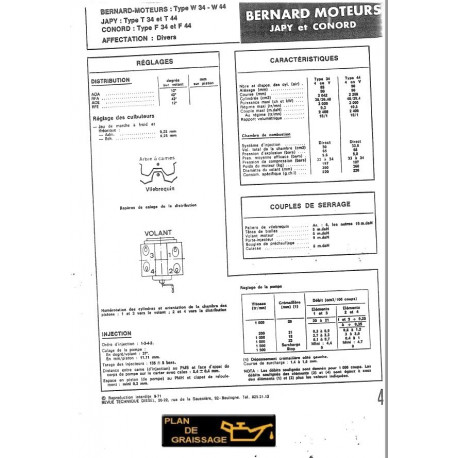 Bernard W34 W44japy Et Conord Moteur