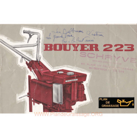 Bouyer 223 Plaquette Motoculteurs