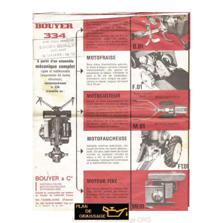 Bouyer 334 Brochure Motoculteurs