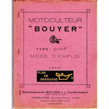 Bouyer 514a Motoculteurs