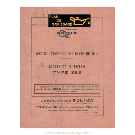 Bouyer 888 Motoculteurs