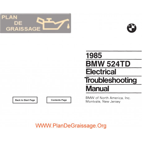 Bmw 524td 1985 Electrical Troubleshooting Manual